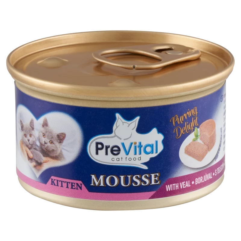 PreVital Mousse teljes értékű állateledel kölyökmacskák számára borjúval 85 g