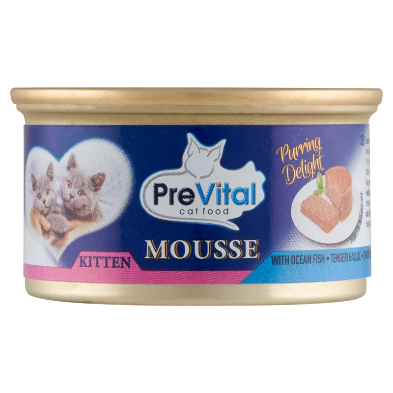PreVital Mousse teljes értékű állateledel kölyökmacskák számára tengeri hallal 85 g