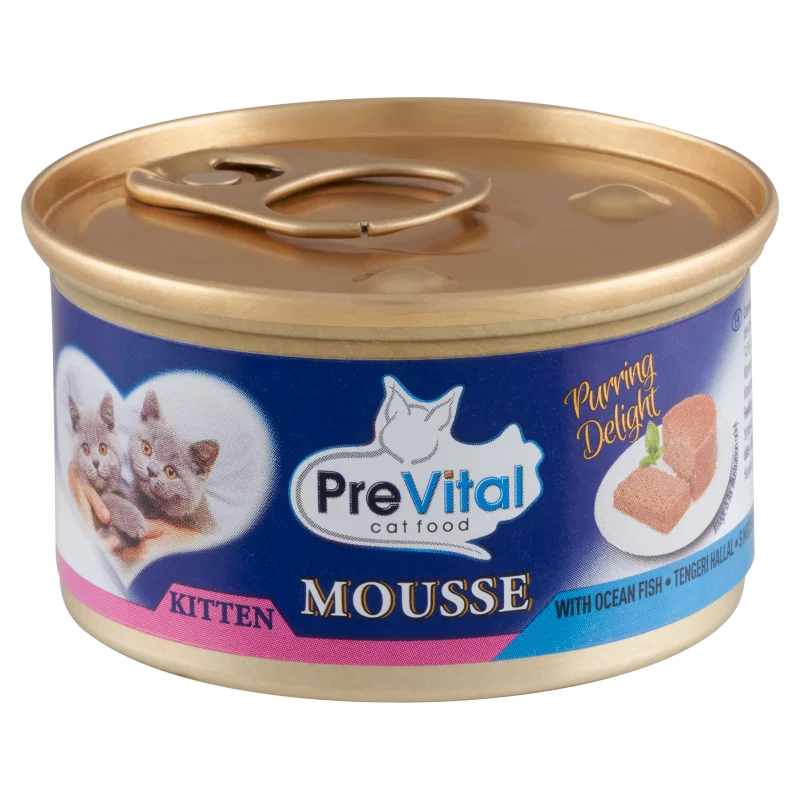 PreVital Mousse teljes értékű állateledel kölyökmacskák számára tengeri hallal 85 g