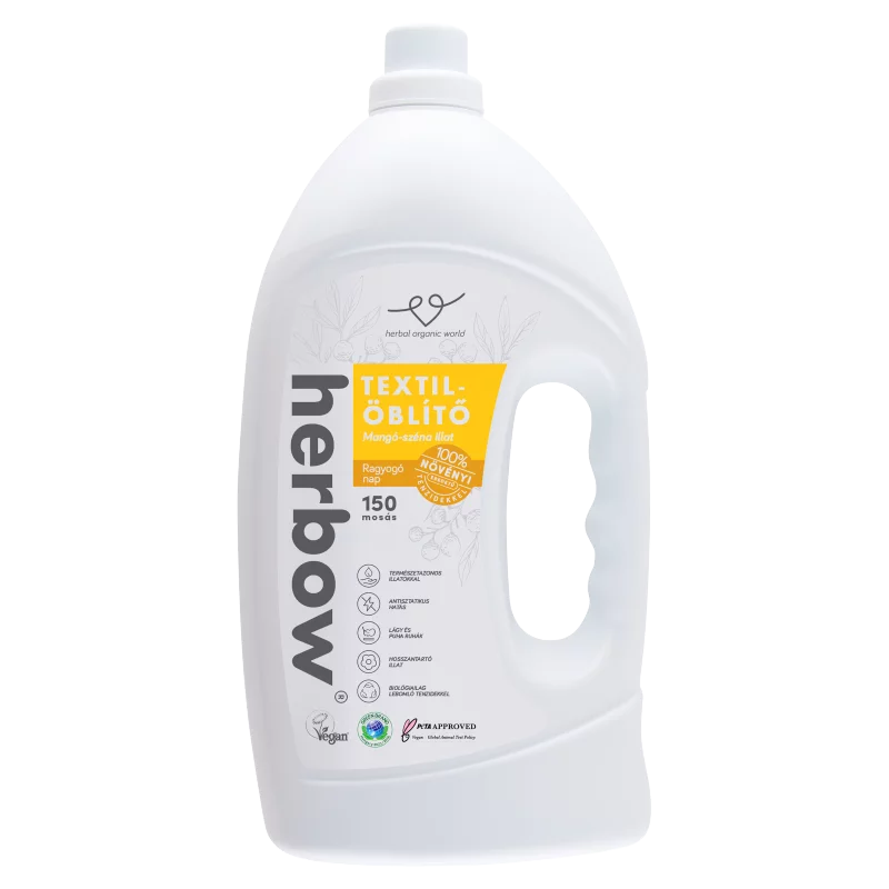 Herbow Ragyogó Nap mangó-széna illat textilöblítő 150 mosás 3000 ml