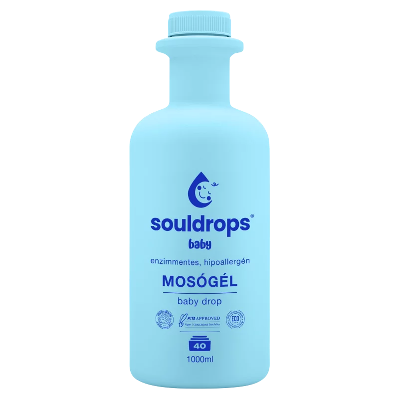 Souldrops Baby hipoallergén-szenzitív mosógél baba ruhákhoz 40 mosás 1000 ml