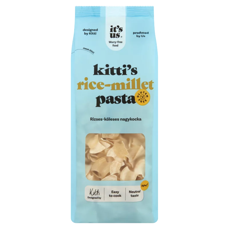 It's Us Nagykocka gluténmentes rizses-köleses száraztészta 200 g