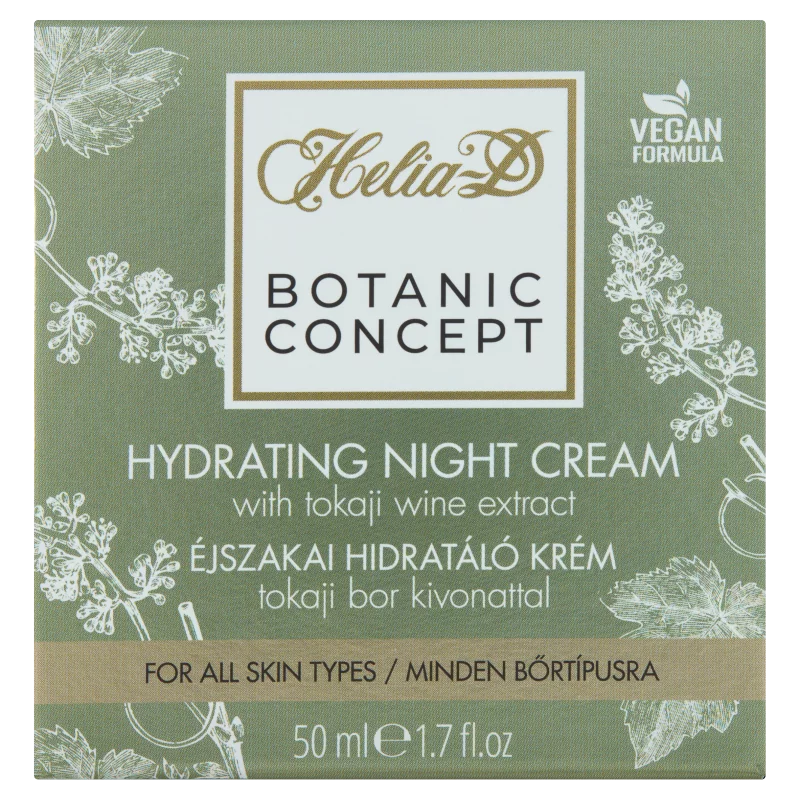 Helia-D Botanic Concept éjszakai hidratáló krém tokaji bor kivonattal minden bőrtípusra 50 ml