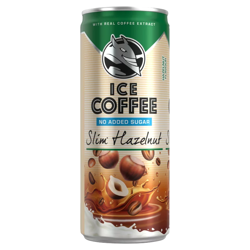 HELL Ice Coffee Slim Hazelnut Flavoured UHT Drink with Milk, Coffee Extract and Sweeteners 250 ml