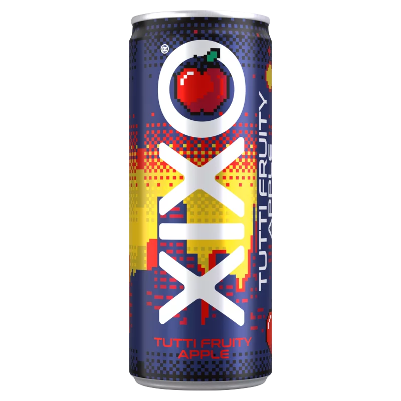 XIXO alma-tuttifruttiízű koffeinmentes szénsavas üdítőital hozzáadott vitaminokkal 250 ml 