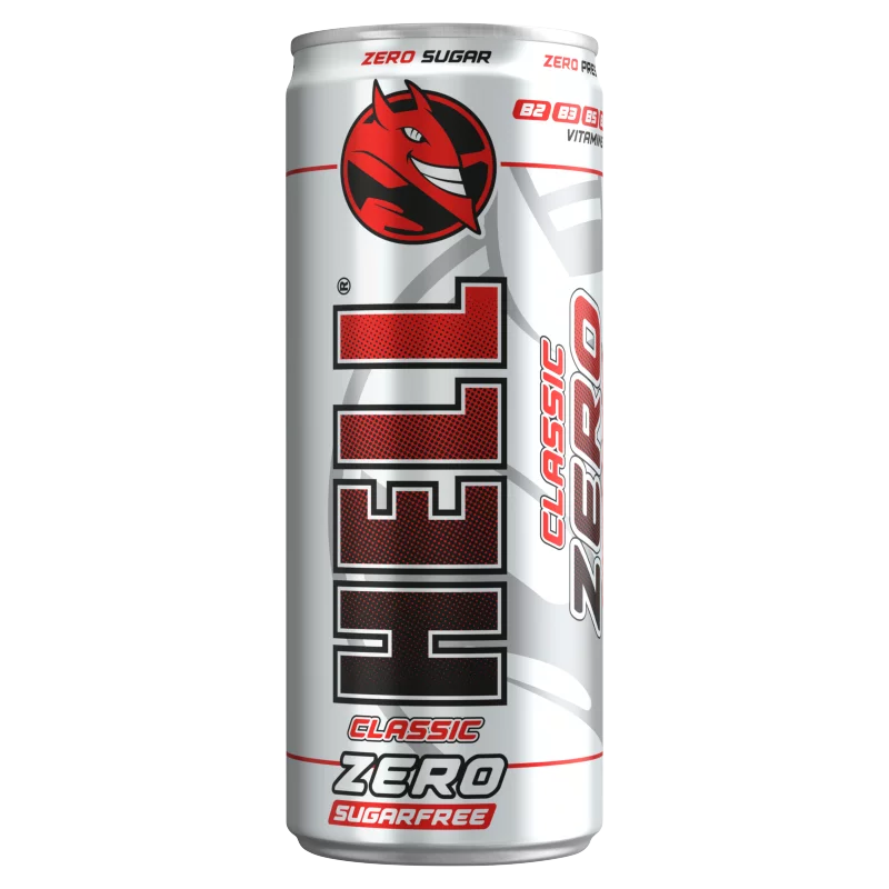 HELL Zero tuttifruttiízű, koffeintartalmú, szénsavas, alkoholmentes ital édesítőszerekkel 250 ml