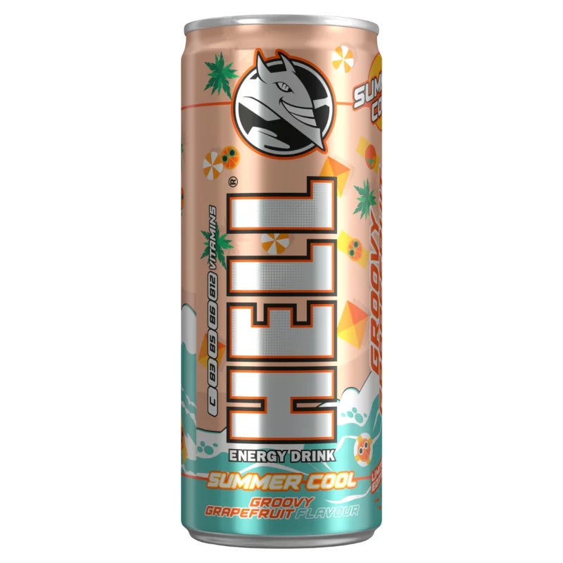Hell Ice Cool kiwi- és guavaízű, koffeintartalmú, szénsavas, alkoholmentes ital 250 ml