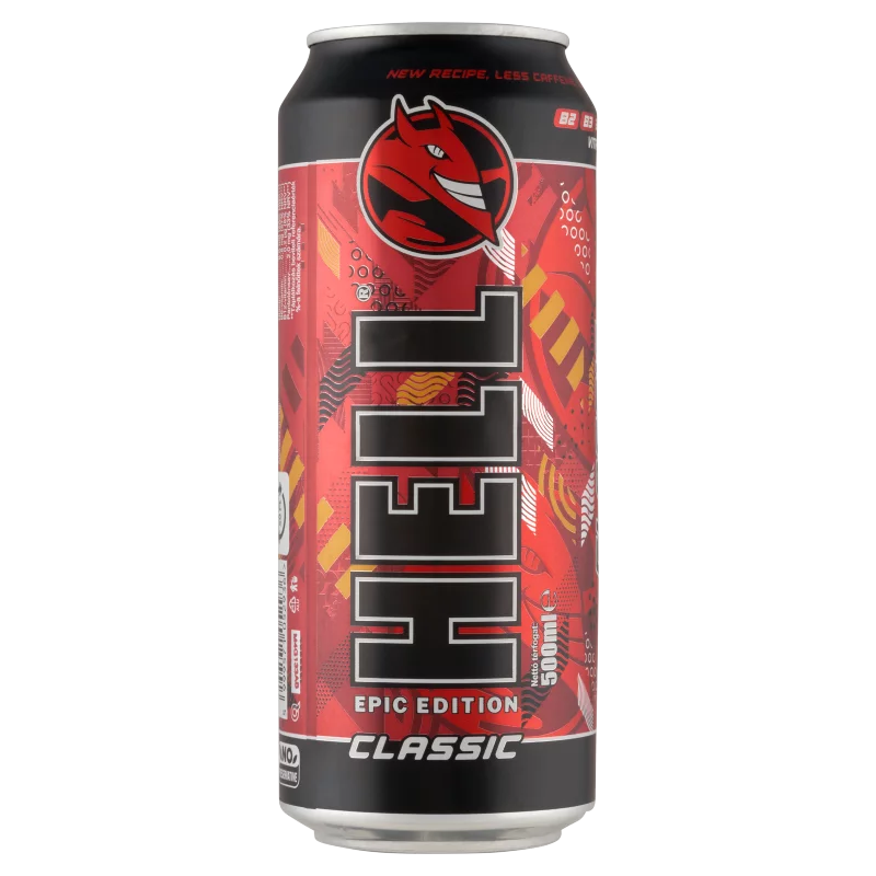 HELL Epic Edition Classic tuttifruttíizü, koffeintartalmú, szénsavas, alkoholmentes ital 500 ml