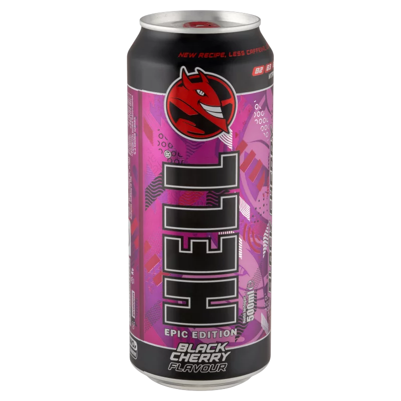 HELL Epic Edition fekete cseresznye- és tuttifruttiizű koffeintartalmú szénsavas ital 500 ml