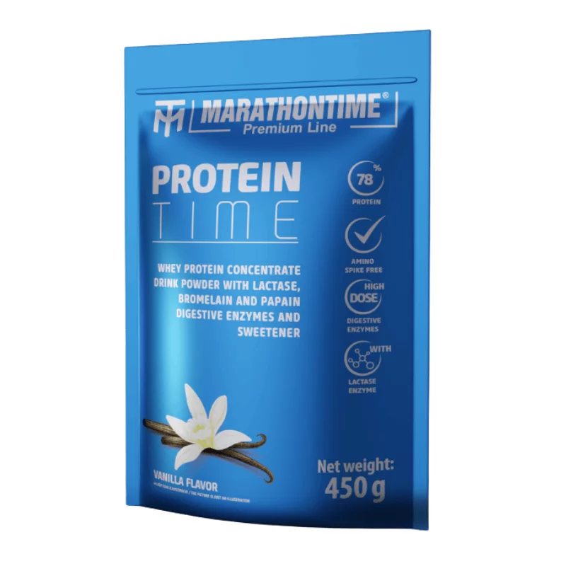 Marathontime fehérjepor 450g vanília Protein Time