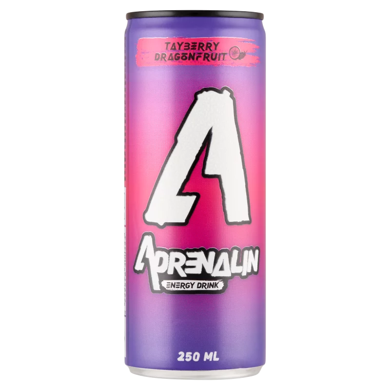 Adrenalin szedermálna-sárkánygyümölcs ízű szénsavas energiaital 250 ml