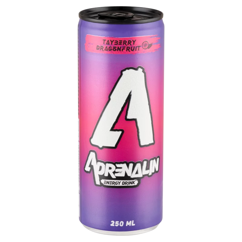 Adrenalin szedermálna-sárkánygyümölcs ízű szénsavas energiaital 250 ml