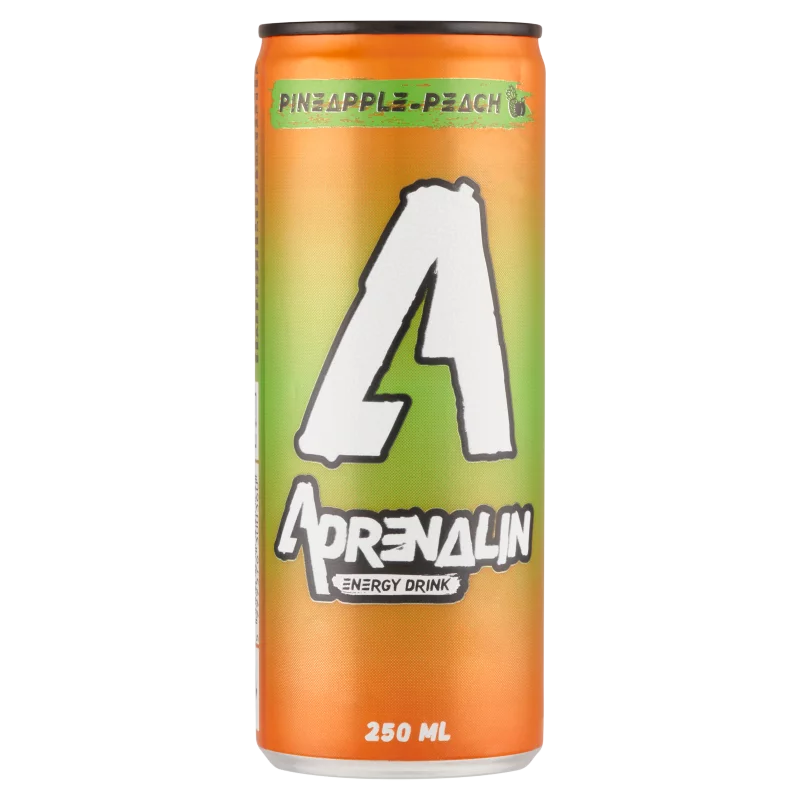 Adrenalin ananász-őszibarack ízű szénsavas energiaital 250 ml
