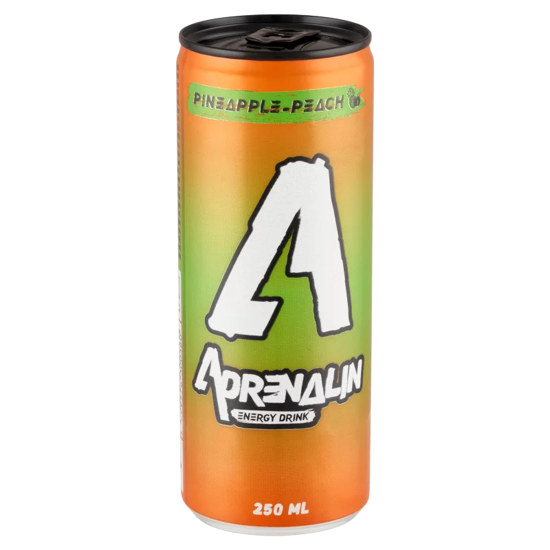 Adrenalin ananász-őszibarack ízű szénsavas energiaital 250 ml