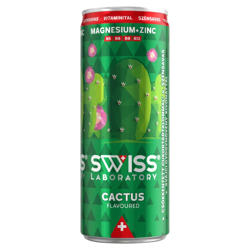 Swiss Laboratory kaktuszfüge ízű szénsavas ital svájci gyógynövény kivonattal 250 ml