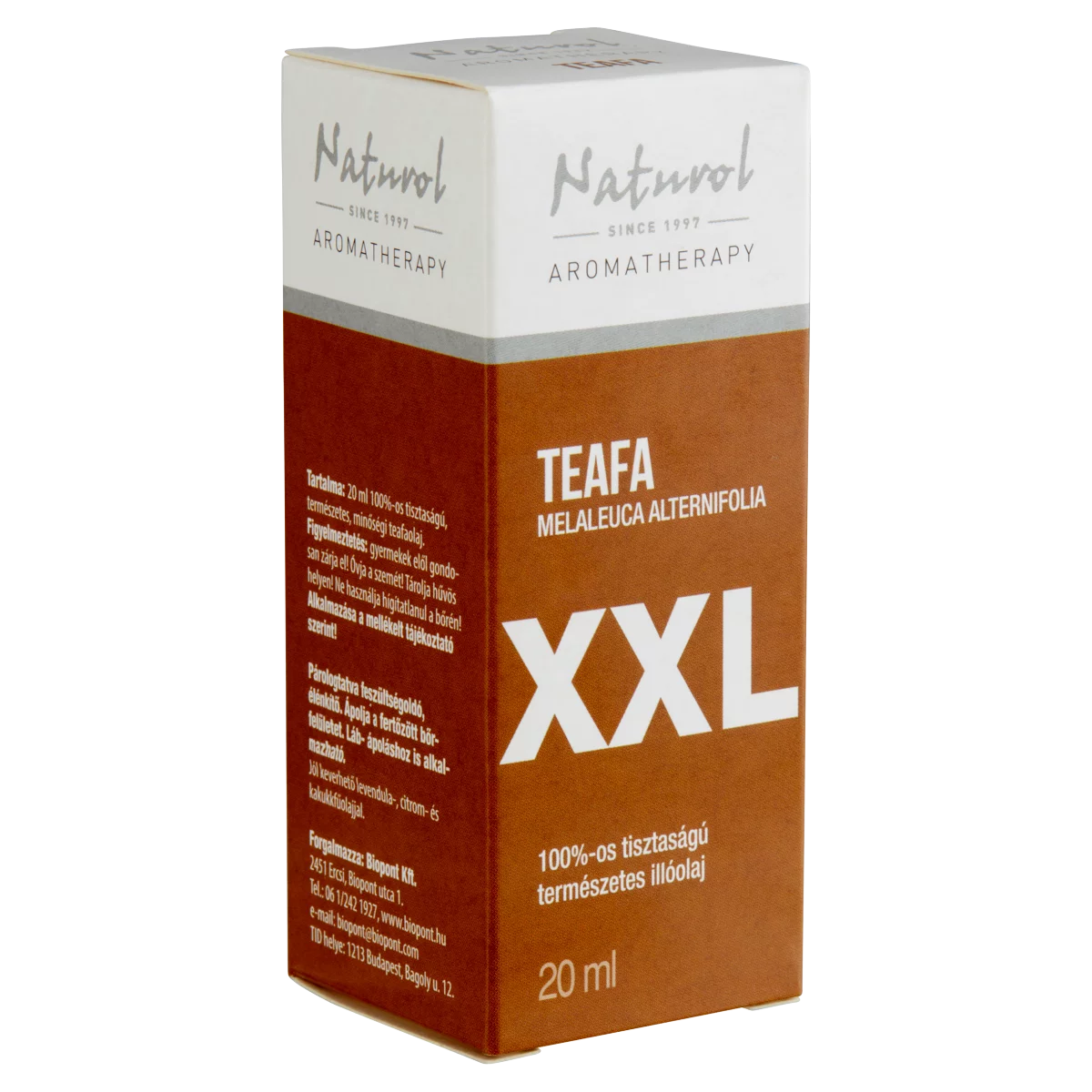 Naturol Aromatherapy 100%-os tisztaságú természetes teafa illóolaj 20 ml
