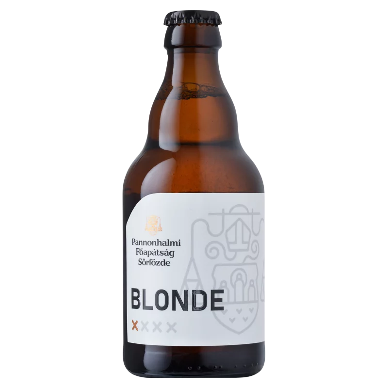 Pannonhalmi Főapátság Sörfőzde Blonde szűretlen világos sör 5% 0,33 l