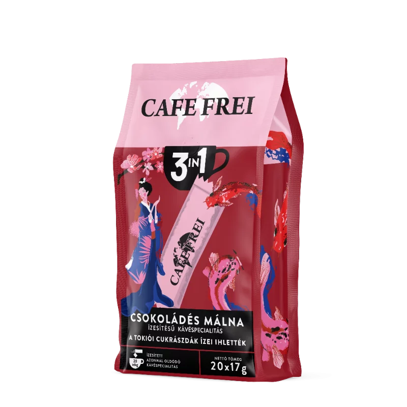 Café Frei instant kávé 20x17g 3in1 Tokiói csokoládés málna ízesítésű