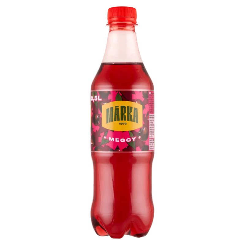 Márka meggy szénsavas üdítőital cukorral és édesítőszerekkel 0,5 l