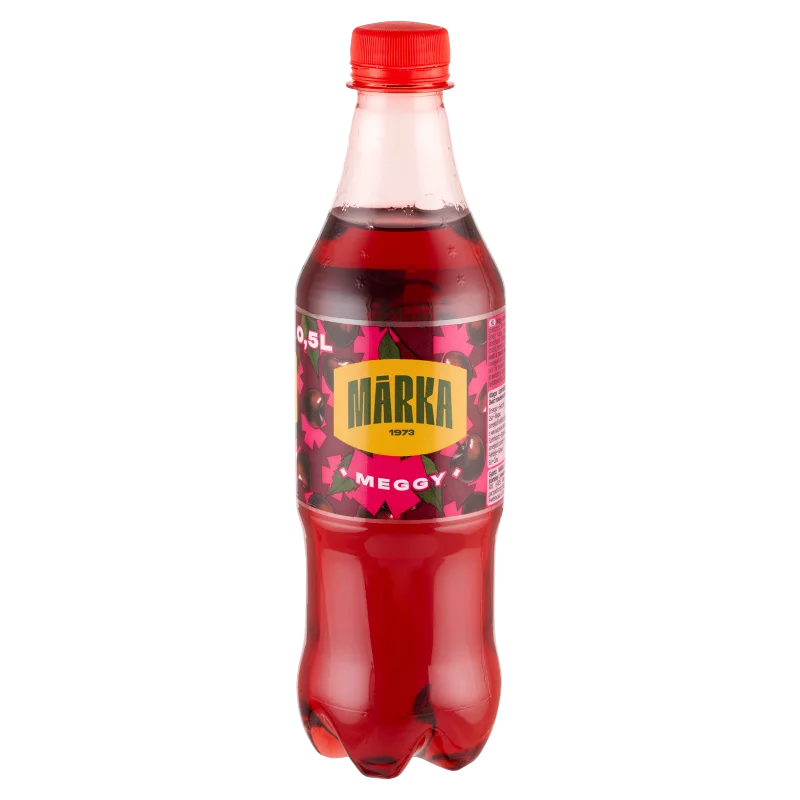 Márka meggy szénsavas üdítőital cukorral és édesítőszerekkel 0,5 l