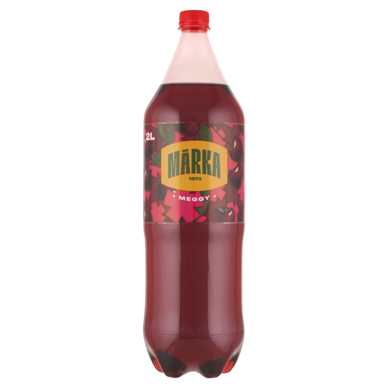 Márka meggy szénsavas üdítőital cukorral és édesítőszerekkel 2 l