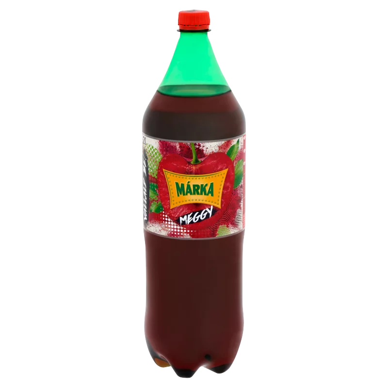 Márka meggy szénsavas üdítőital cukorral és édesítőszerekkel 2 l