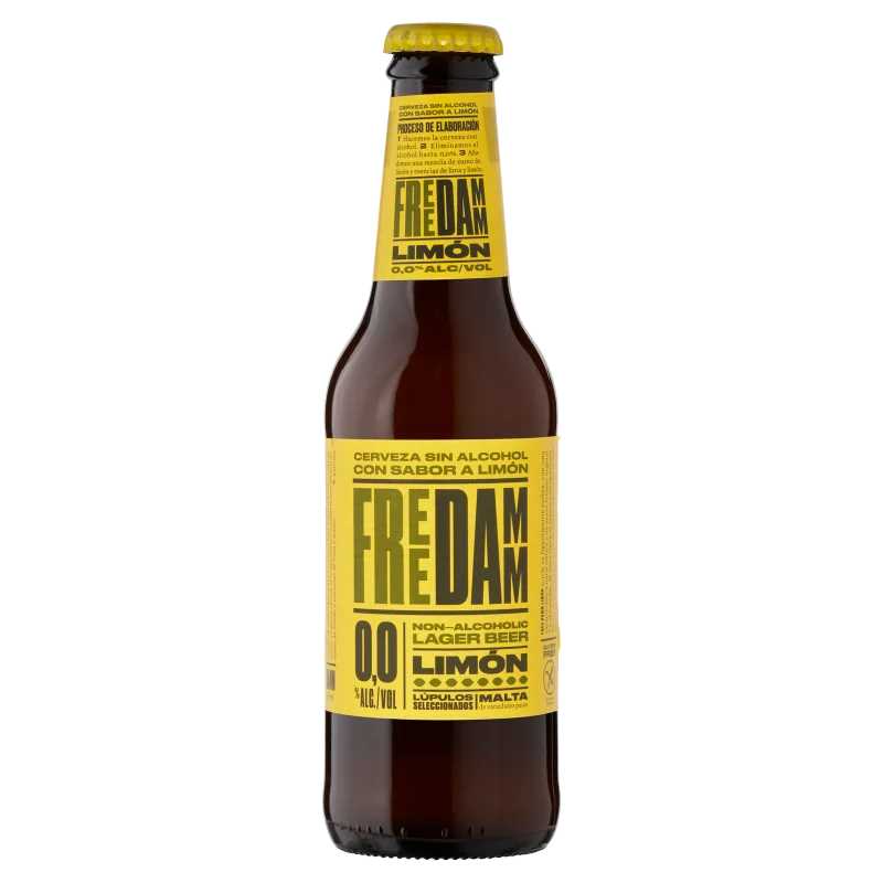 Estrella Free Damm Limón gluténmentes alkoholmentes citromos ízesítésű spanyol sörmix 0,0% 0,25 l