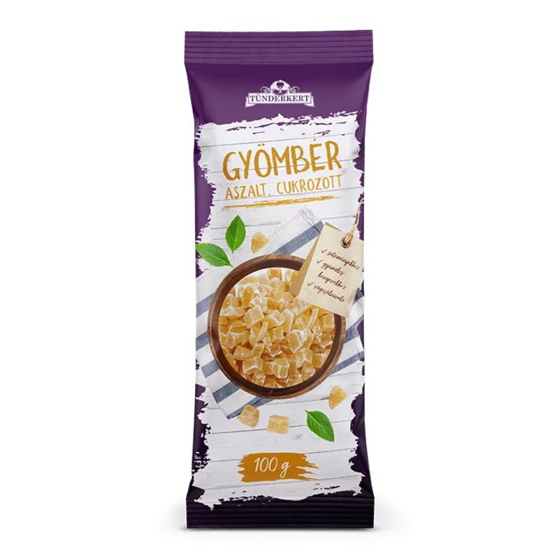 Tündérkert aszalt gyömbér 100g cukrozott