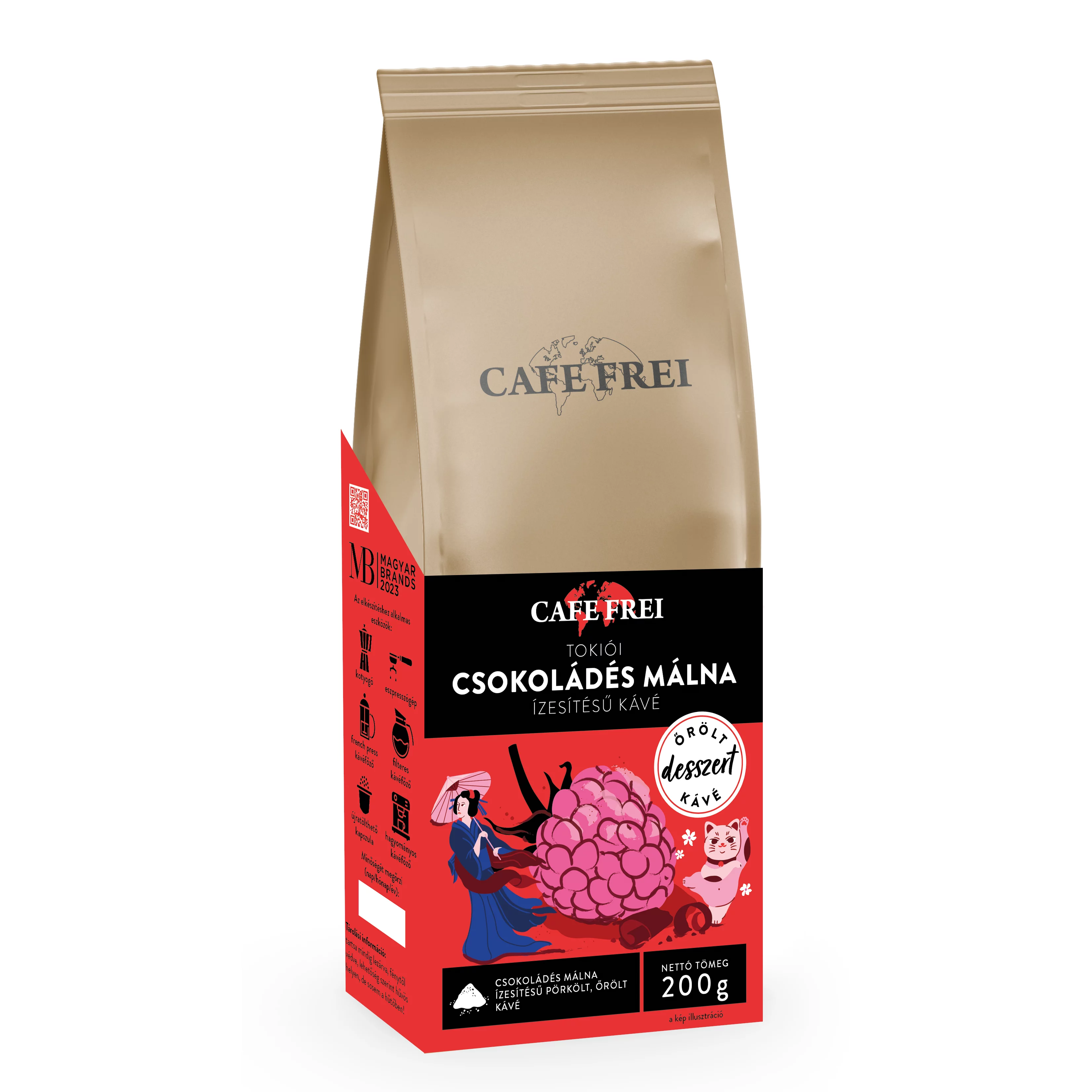 Café Frei kávékeverék 200g Tokiói Málna őrölt