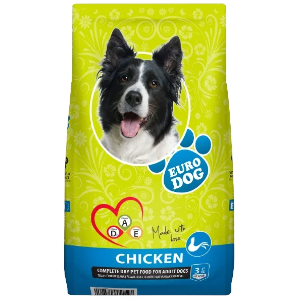 Eurodog száraz kutyaeledel 3kg Csirke