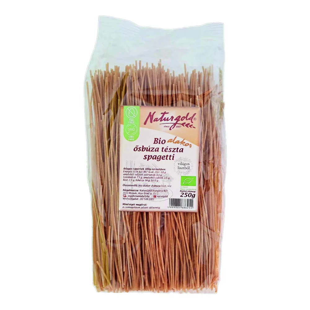 Naturgold alakor ősbúza tészta 250g spagetti Bio