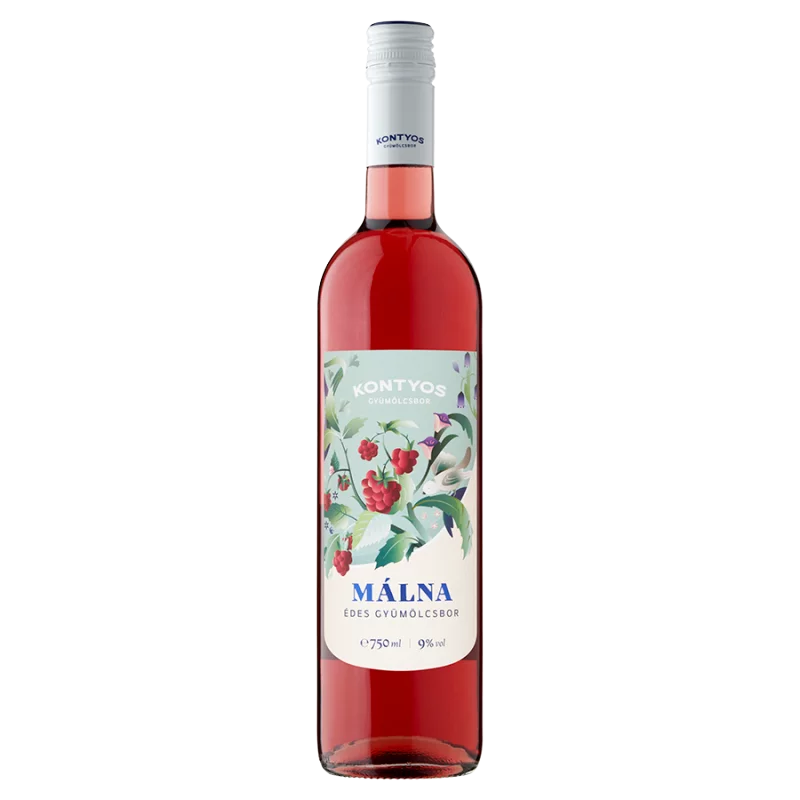 Kontyos édes alma-málnabor 9% 750 ml