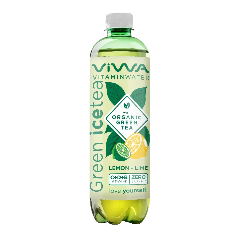 Viwa Vitamintea citrom-lime ízű energiamentes szénsavmentes üdítőital zöld tea kivonattal 600 ml
