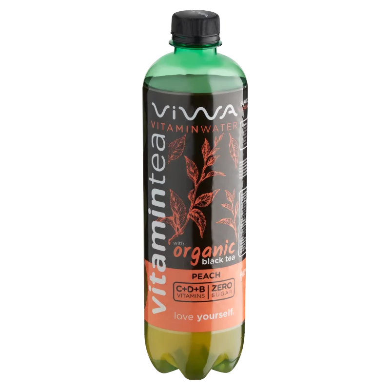 Viwa Vitamintea őszibarack ízű energiamentes szénsavmentes üdítőital fekete tea kivonattal 600 ml