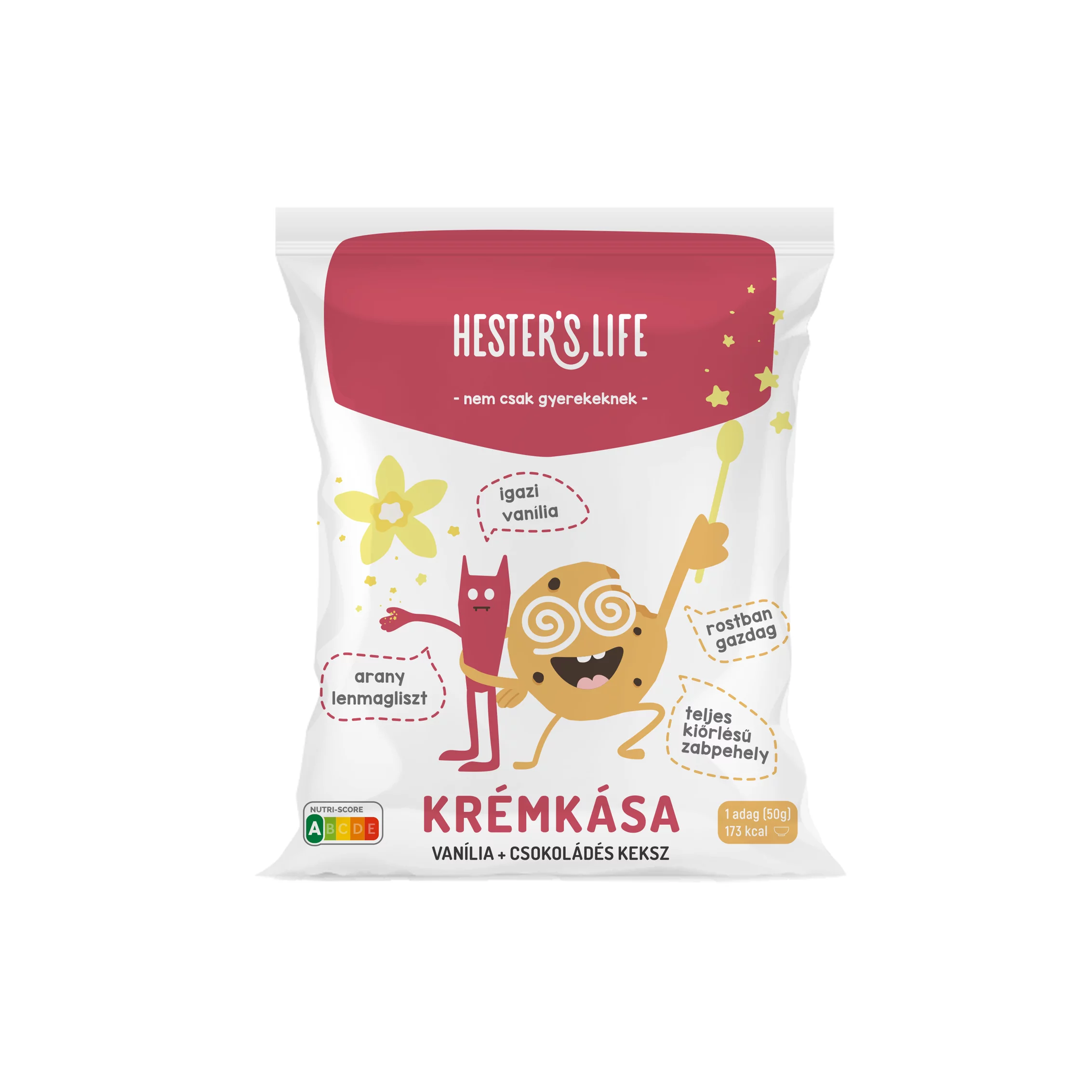 Hester´s life zab krémkása 50g vaníliás-kekszes