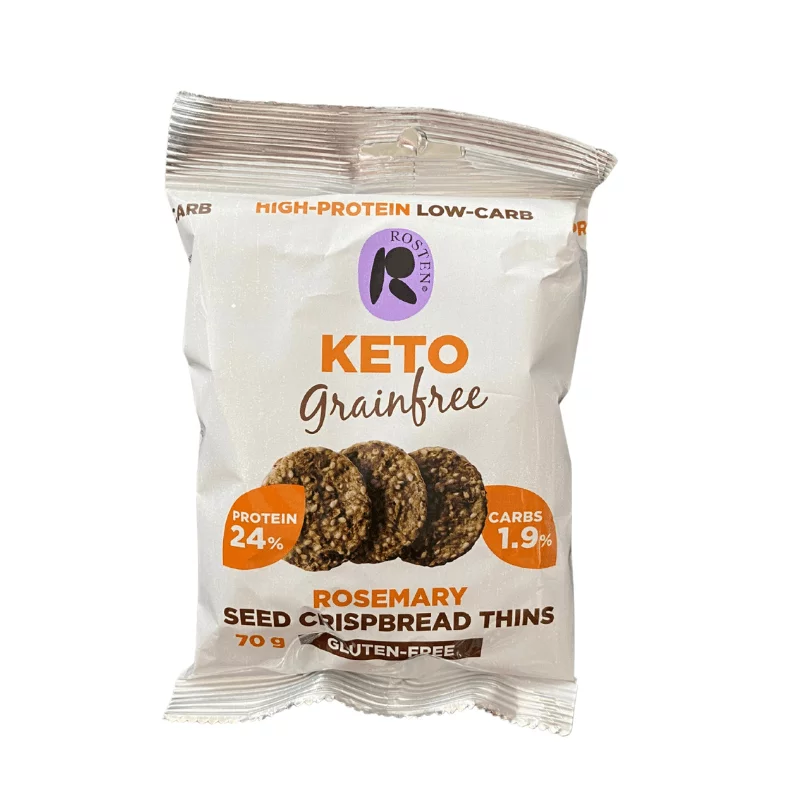 Rosten Keto Seedsnack magfalat 70g 16db rozmaringos gluténmentes