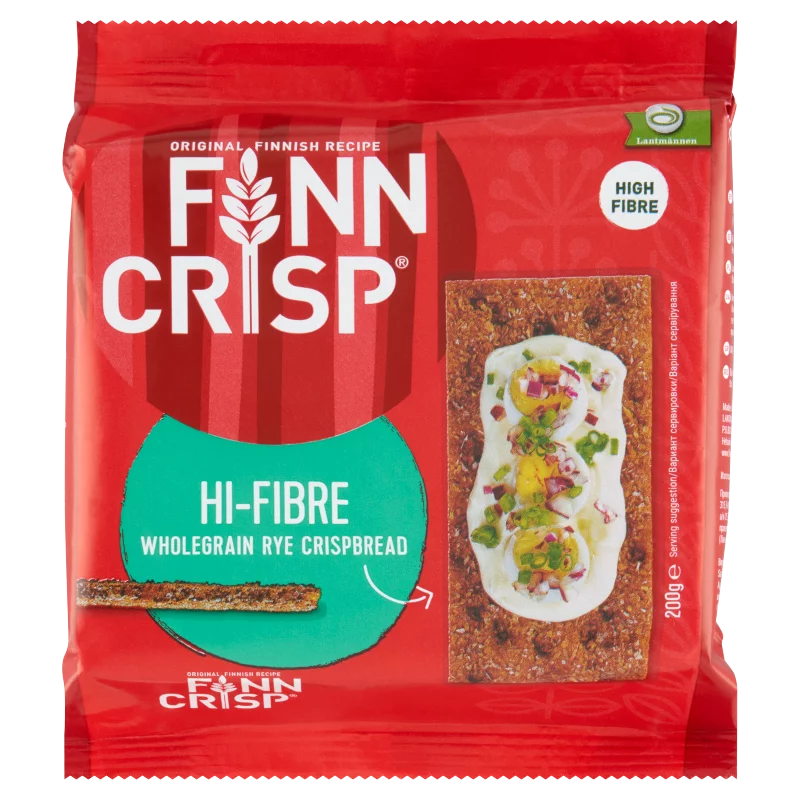 Finn Crisp teljes kiőrlésű ropogós rozskenyér rozskorpával 200 g