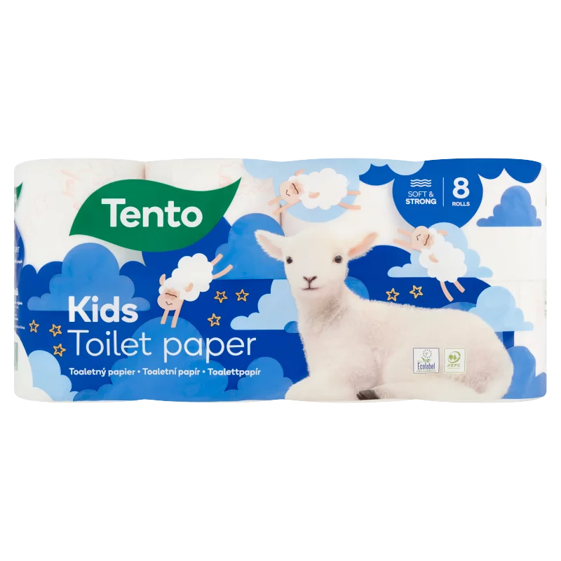 Tento Kids toalettpapír 3 rétegű 8 tekercs
