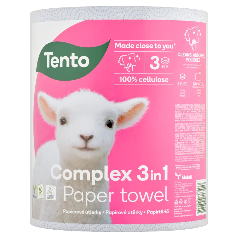 Tento Complex 3in1 háztartási papírtörlő 3 rétegű 1 tekercs