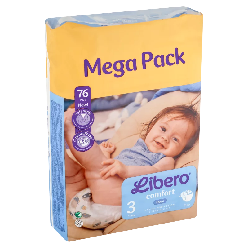 Libero Comfort egyszerhasználatos pelenka, méret: 3, 5-8 kg, 76 db