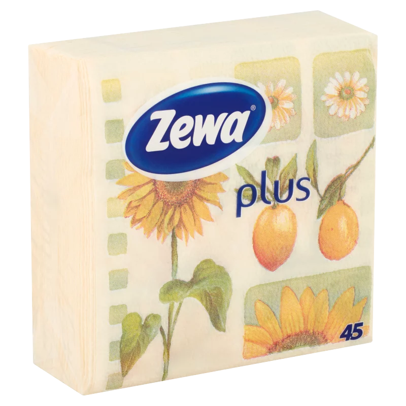 Zewa Plus napraforgó mintás szalvéta 1 rétegű 45 db
