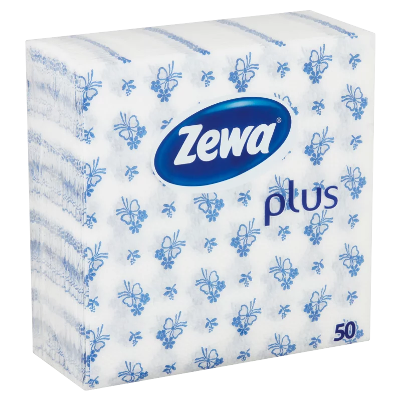 Zewa Plus kék mintás szalvéta 1 rétegű 50 db
