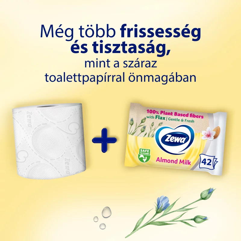 Zewa Almond Milk nedves toalettpapír 42 db
