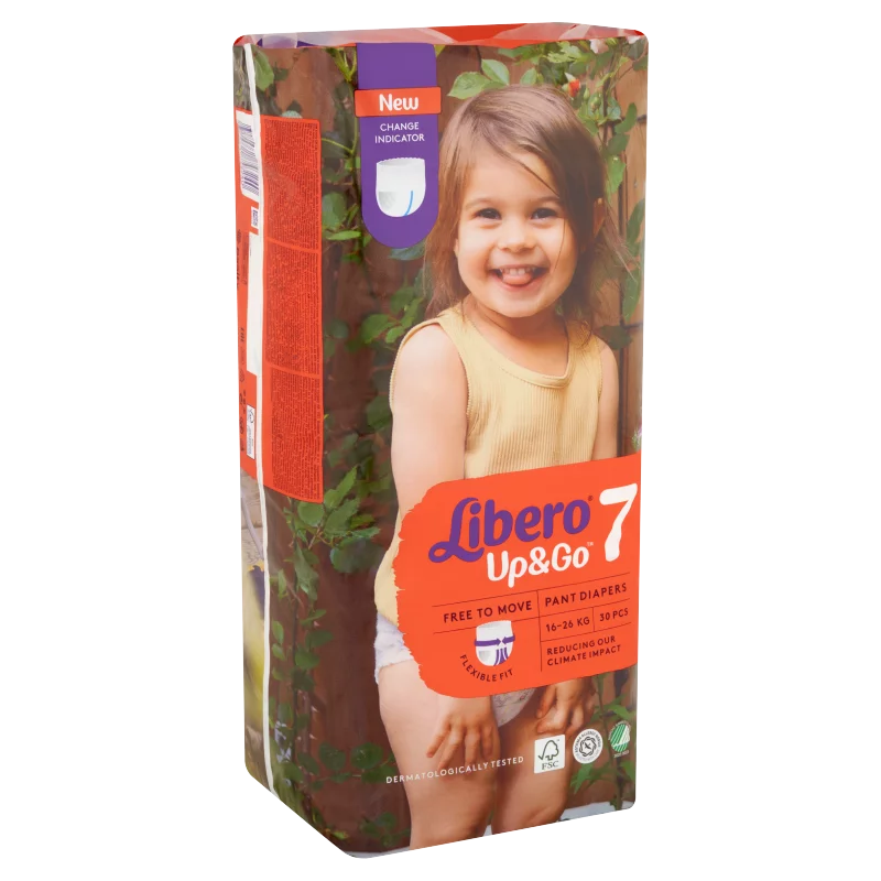 Libero Up&Go egyszerhasználatos bugyipelenka, méret: 7, 16-26 kg, 30 db