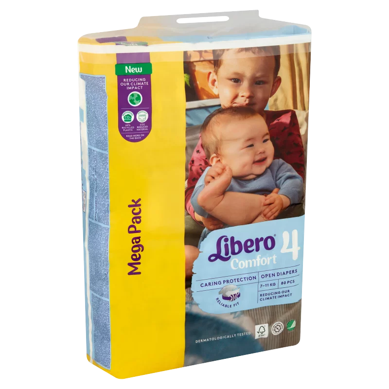 Libero Comfort egyszerhasználatos pelenkanadrág, méret: 4, 7-11 kg, 80 db