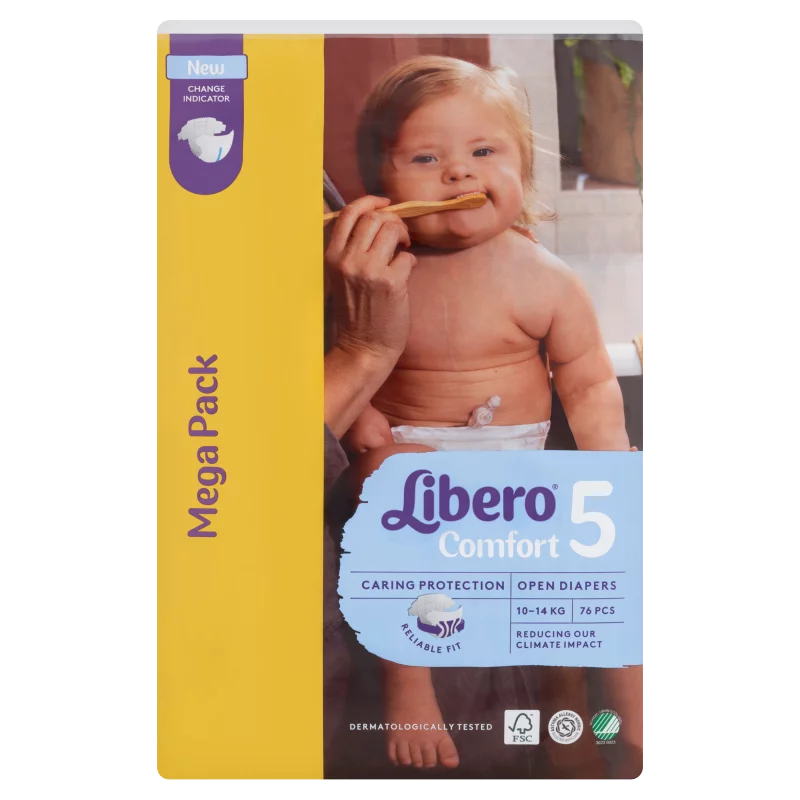 Libero Comfort egyszerhasználatos pelenka, méret: 5, 10-14 kg, 76 db