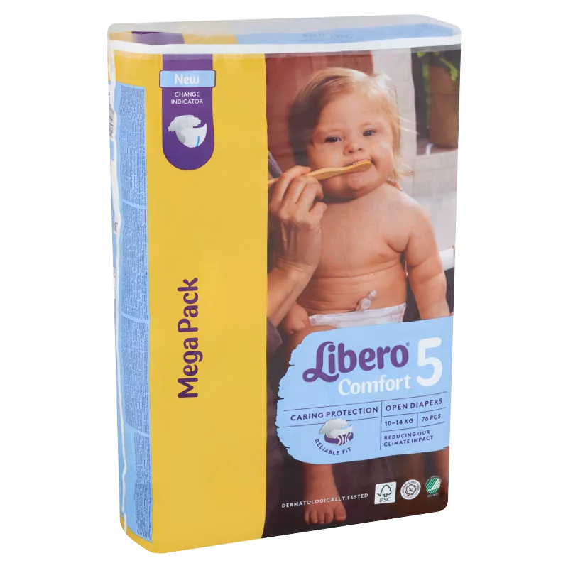 Libero Comfort egyszerhasználatos pelenka, méret: 5, 10-14 kg, 76 db