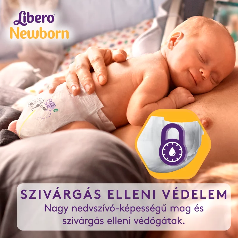 Libero Newborn egyszerhasználatos pelenkanadrág, méret: 2, 3-6 kg, 104 db