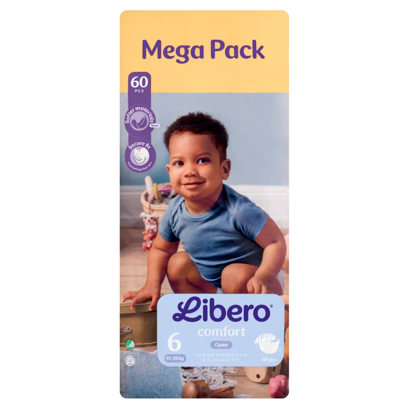 Libero Comfort Mega Pack egyszerhasználatos pelenka, méret: 6, 13-20 kg, 60 db