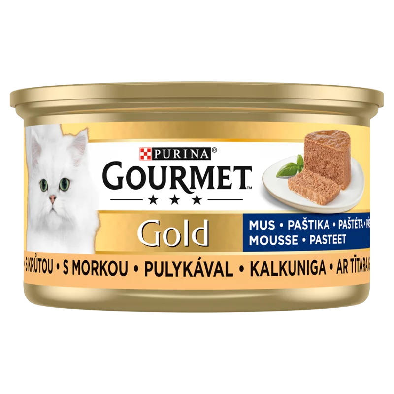 Purina Gourmet Gold pulykával pástétom nedves macskaeledel 85 g